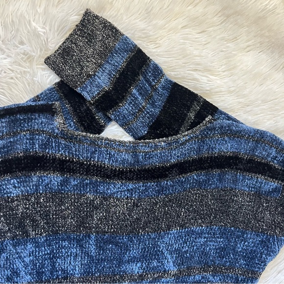 Y2K Velvet Knit Vtg Paraphrase Sweater Women’s Size S Striped Holiday Winter - Picture 13 of 15